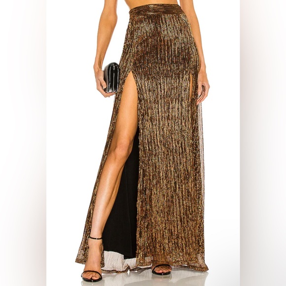 Nookie Gold Maxi Skirt - Picture 1 of 7